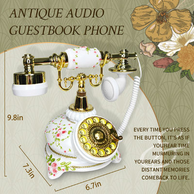 Livro de convidados de áudio personalizado Mensagens de voz Record Player Livro de convidados para aniversários