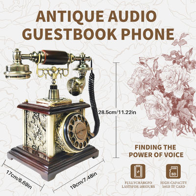 Vintage Retro Style Vídeo Livro de convidados Casamento Carregamento de telefone Gravação Para Casamento