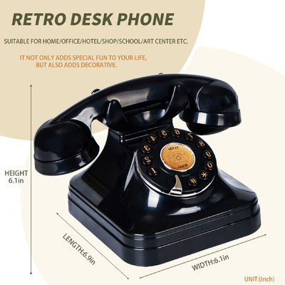 Carregamento de Audio de Casamento Livro de convidados Preto Vintage Telefone gravador de voz para manter memórias