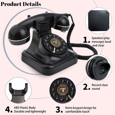 Livro de hóspedes de telefone branco com acessórios incluídos