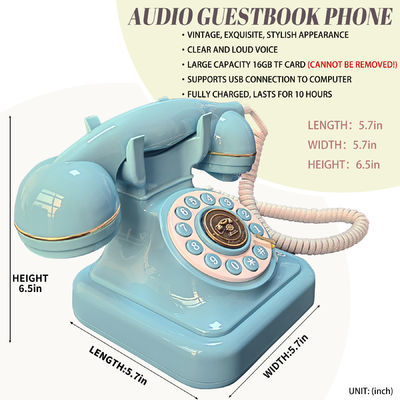 Audio Guestbook com Conectividade USB e até 10 horas de tempo de gravação A solução perfeita