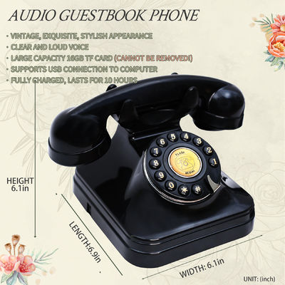 Audio personalizado Livro de convidados Correio de voz 32GB Deixe uma mensagem Telefone Casamento