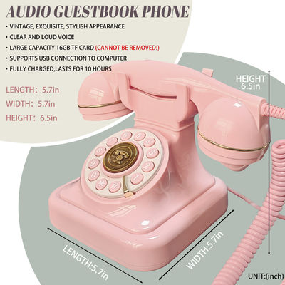 Livro de convidados de plástico, telefone, áudio, memória de 32 GB, telefone, livro de convidados, casamento