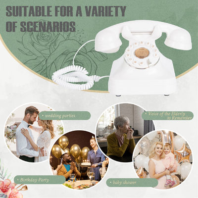 Invitados OEM Mensagens Mensagem de áudio Livro de convidados 10 horas telefone antigo Livro de convidados de casamento