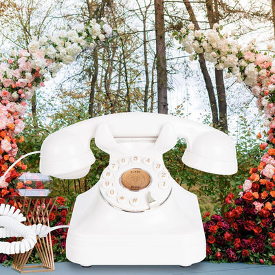 Livro de convidados de telefone de plástico 32GB Memória Aniversários Record Player Livro de convidados de casamento