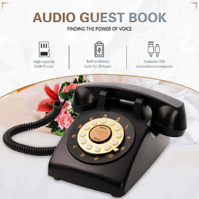 Criar Memórias Telefone Livro de hóspedes Plástico 32GB 10 Horas Bateria Áudio Livro de hóspedes Telefone