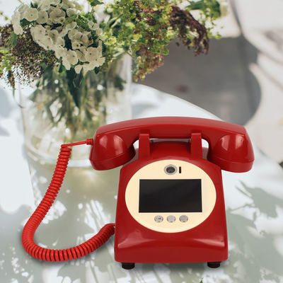 Gravar Mensagens Vídeo Livro de convidados Registro de telefone de casamento vermelho para qualquer celebração