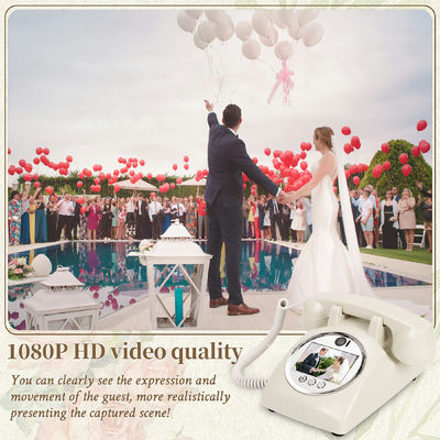 Livro de convidados de vídeo branco de plástico USB compatível com telefone Livro de convidados para chuveiros
