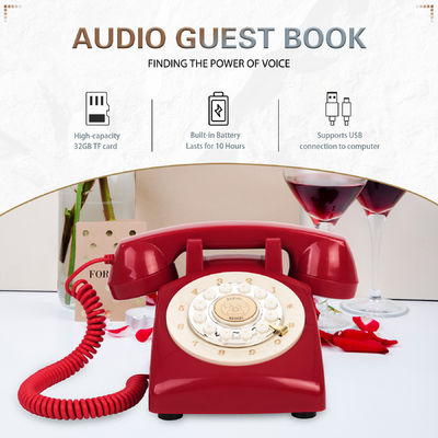 Livro de convidados de áudio de 32 GB Leve suas apresentações para o próximo nível com bateria recarregável e conectividade USB
