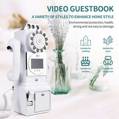 Registro de Casamento Aúdio Vídeo Customizado Livro de Convidados ABS Banquete de Plástico Festa de Benção de Convidados Registro de Entrada Livro de Voz Personalizado Mensagem