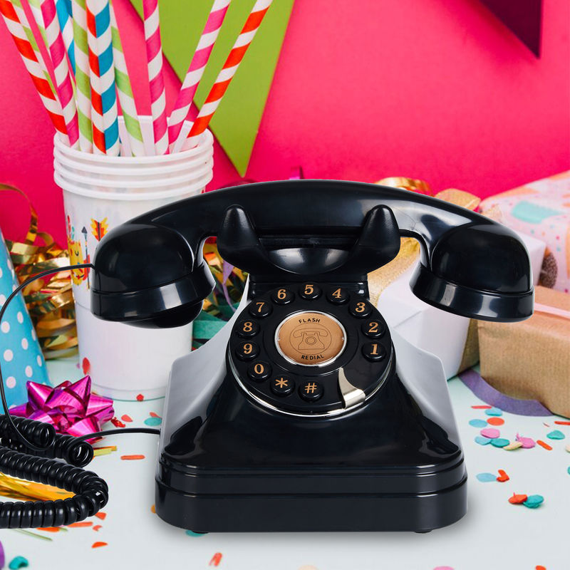 Casamentos Celebrações Telefone Livro de convidados Som claro Vintage Telefone Gravador de voz Design de botão